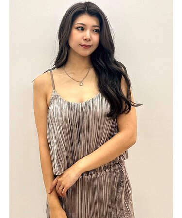 サテンプリーツキャミビスチェ【SETUP着用可】