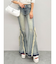 ハイウエストSIDEフリンジフレアデニムパンツ