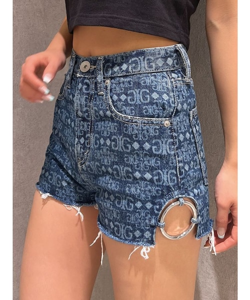 ハイウエストSIDE RINGデニムショートパンツ｜ジェイダの通販