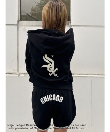 GYDA［MLB］バックロゴスウェットショートパーカー