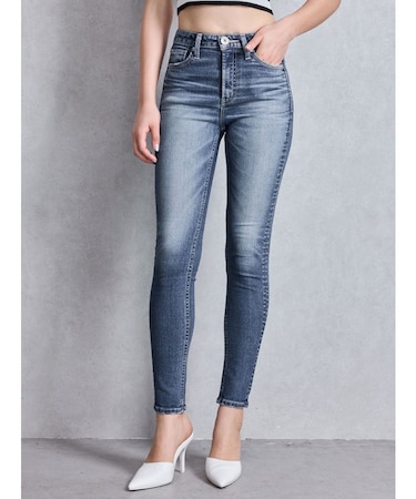 ミドルウエストSHAPELYスキニーデニムパンツ