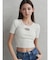 GD bijou MOLDハーフスリーブニットトップス