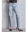 ハイウエストVintage Edge ダメージストレートデニムパンツ