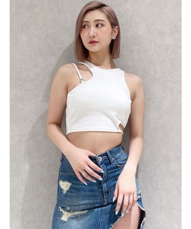 SIDE CUT GDチャームリブビスチェ