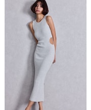 SIDE OPENロングニットワンピース