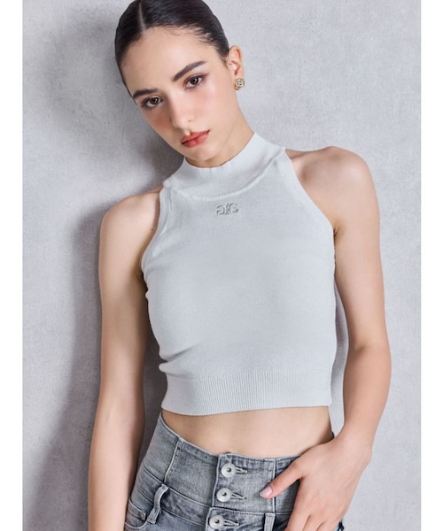 Symmetry GYDAラメアメスリニットトップス｜ジェイダの通販