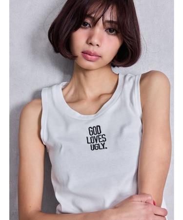 GOD LOVES UGLYサイドレースタンクトップ