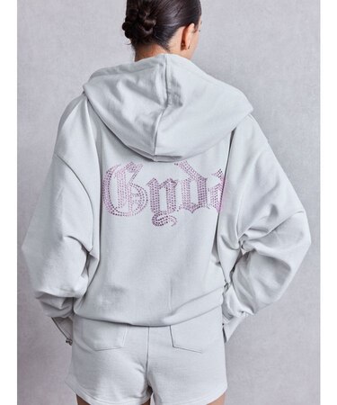 BACK GYDAラインストーンラメパーカー