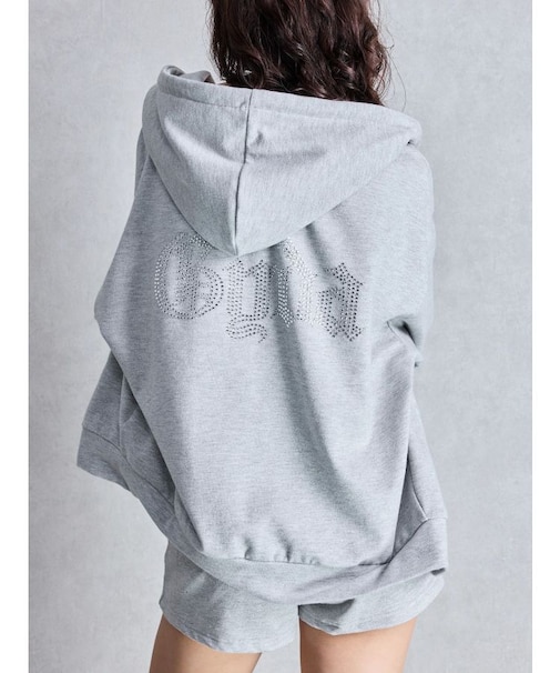 BACK GYDAラインストーンラメパーカー