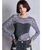 GYDAデニムシアードッキングトップス