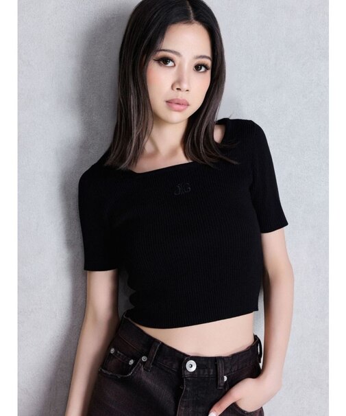 SymmetryGYDA ハーフスリーブニットトップス