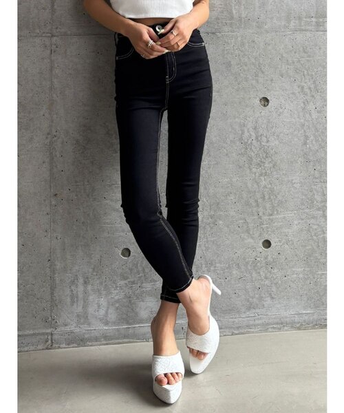 GYDA 【TINY】ミドルウエストワンウォッシュスキニーXS 新品タグ付き ジェイダ GYDA 【TINY】ミドルウエストワンウォッシュスキニー