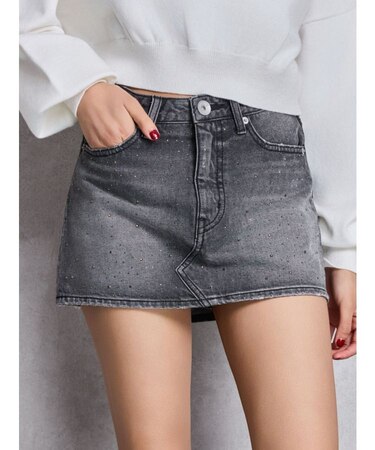 bijouデニムスカートライクショートパンツ