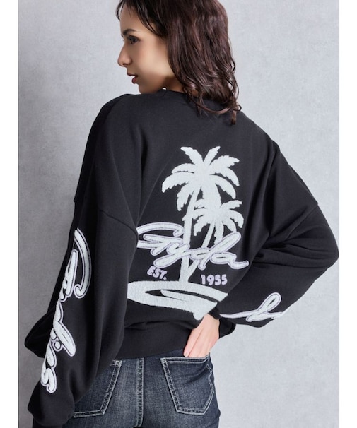 palm tree Gydies Lovingサガラスウェットトップス