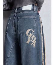 ハイウエストside slit GYDAワイドデニムパンツ