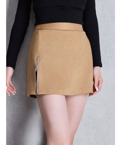 サイドZIPスカートライクショートパンツ