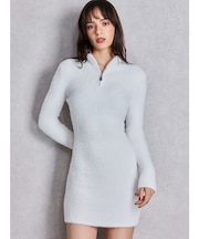 ZIPミニシャギーニットワンピース