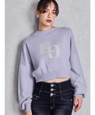 GGインターシャニットトップス