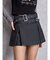 belt designプリーツスカートライクショートパンツ