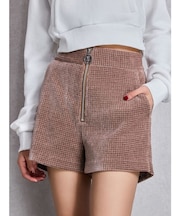 Symmetry GYDAラメコーデュロイショートパンツ