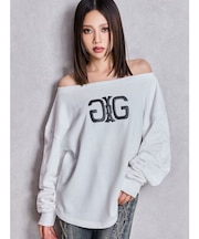 アームギャザーSymmetry GYDAオフショルスウェットトップス