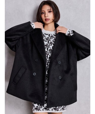 ラメmaterialチェスターコート