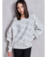 GYDA SLANT PATTERNニットトップス