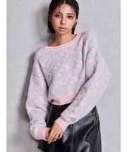 GGチェーンロゴラメニットトップス