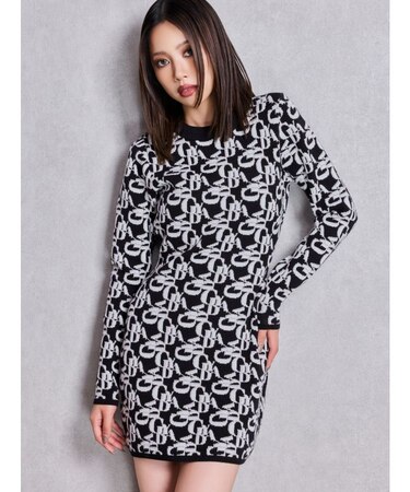 GYDA pattern プチハイニットワンピース