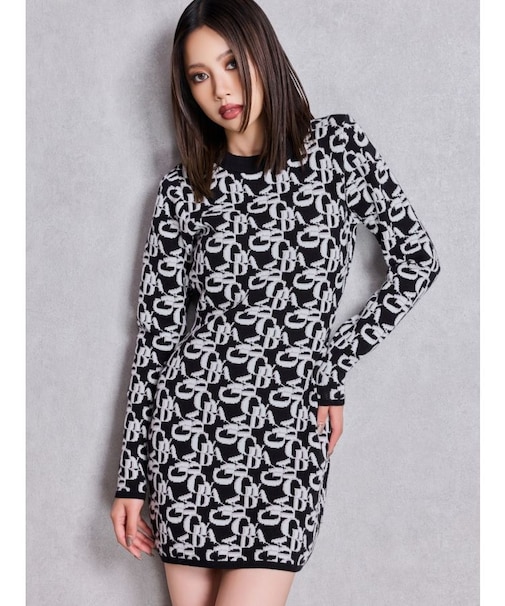 GYDA pattern プチハイニットワンピース