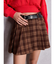 ベルトSETチェックプリーツスカートライクショートパンツ