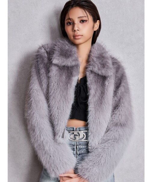 グラデーションECO FURコート