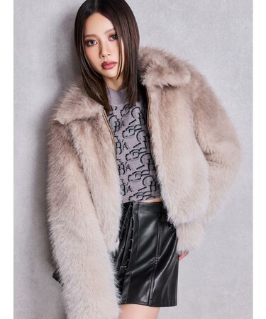 グラデーションECO FURコート