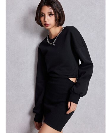 SIDE OPEN CHAIN GGスウェットワンピース