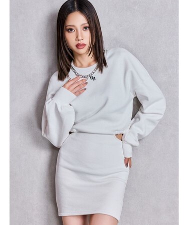 SIDE OPEN CHAIN GGスウェットワンピース