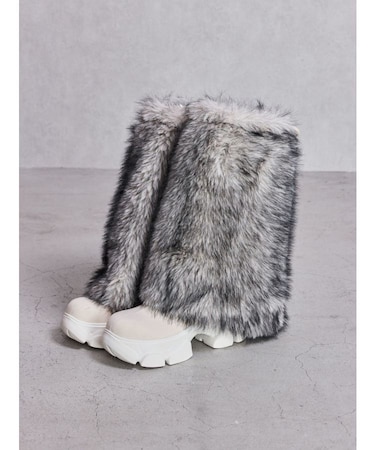 2WAY ECO FUR LEG WARMERニットブーツ