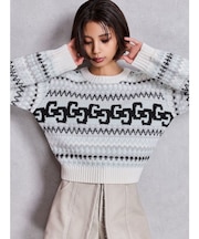 GG NORDICショートニットトップス