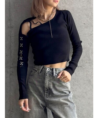 【TINY】asymmetry design ニットトップス