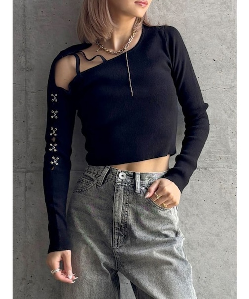 【TINY】asymmetry design ニットトップス