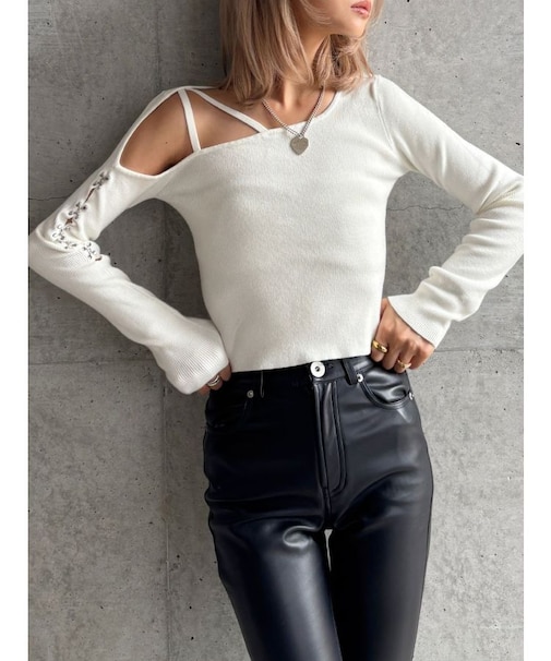 【TINY】asymmetry design ニットトップス