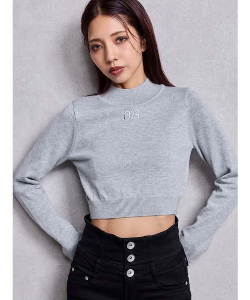 Symmetry GYDAラメニットトップス