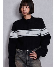 SymmetryGYDAリブニットトップス