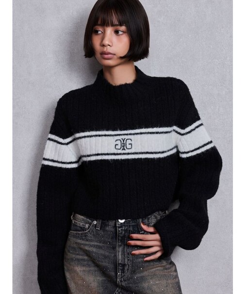 SymmetryGYDAリブニットトップス