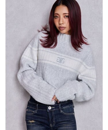 SymmetryGYDAリブニットトップス