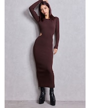 LONG SLEEVE SIDE OPEN ニットワンピース