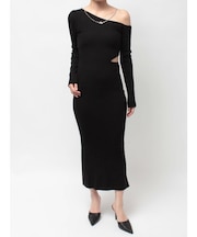 GG CHAIN LEFT OPEN LONGニットワンピース