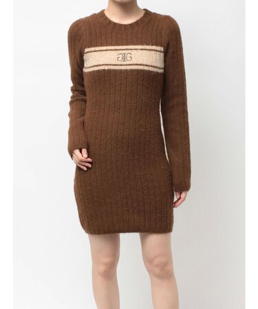 Symmetry GYDAリブニットワンピース