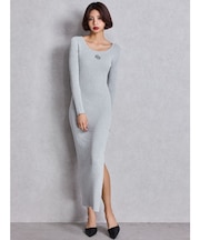 GGプレート long sleeve LONGニットワンピース