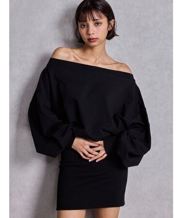 GGドッキングオフショルスウェットワンピース