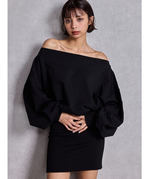 GGドッキングオフショルスウェットワンピース